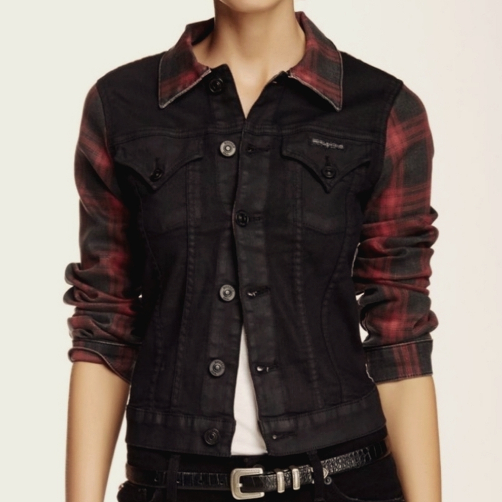 Hudson Signature Plaid Jean Jacket